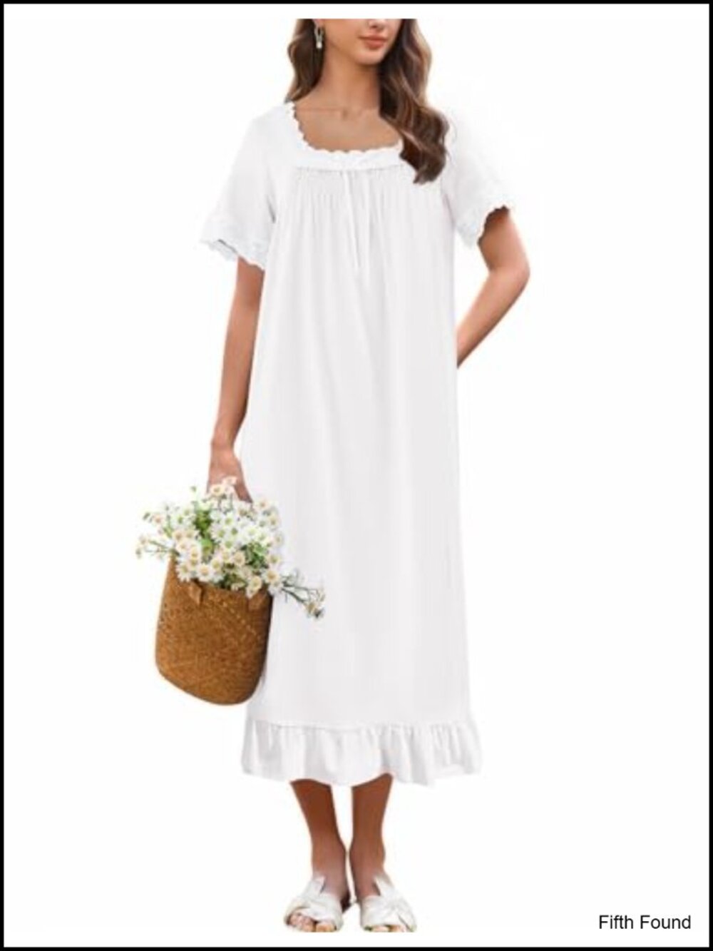 Cotton Long Nightgown Lace Victorian Nightdress Sleepwear Loungwear